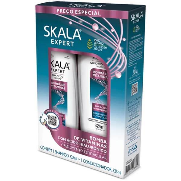 Skala Kit Conditioner + Shampoo S.O.S. Vitamins Blast 325ml+Free Comb