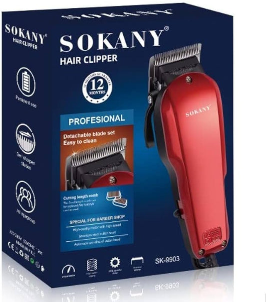 Sokany Wireless Hair Clipper Red