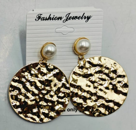 Solid Round Pair Earring Gold