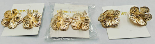 Flower Earring Gold Pair