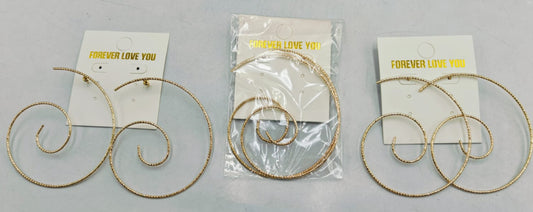 Swirl Earring Gold Pair