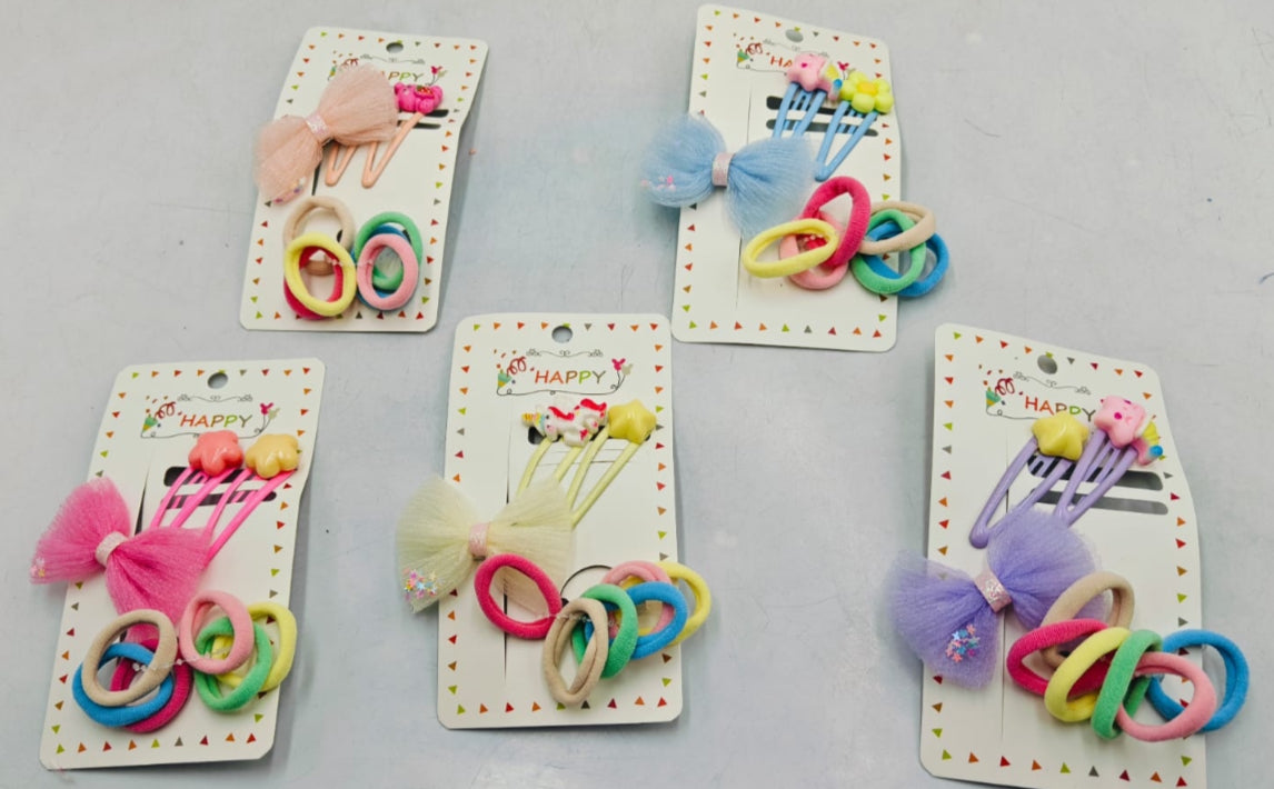 Kids Hair Tie Colourful Set