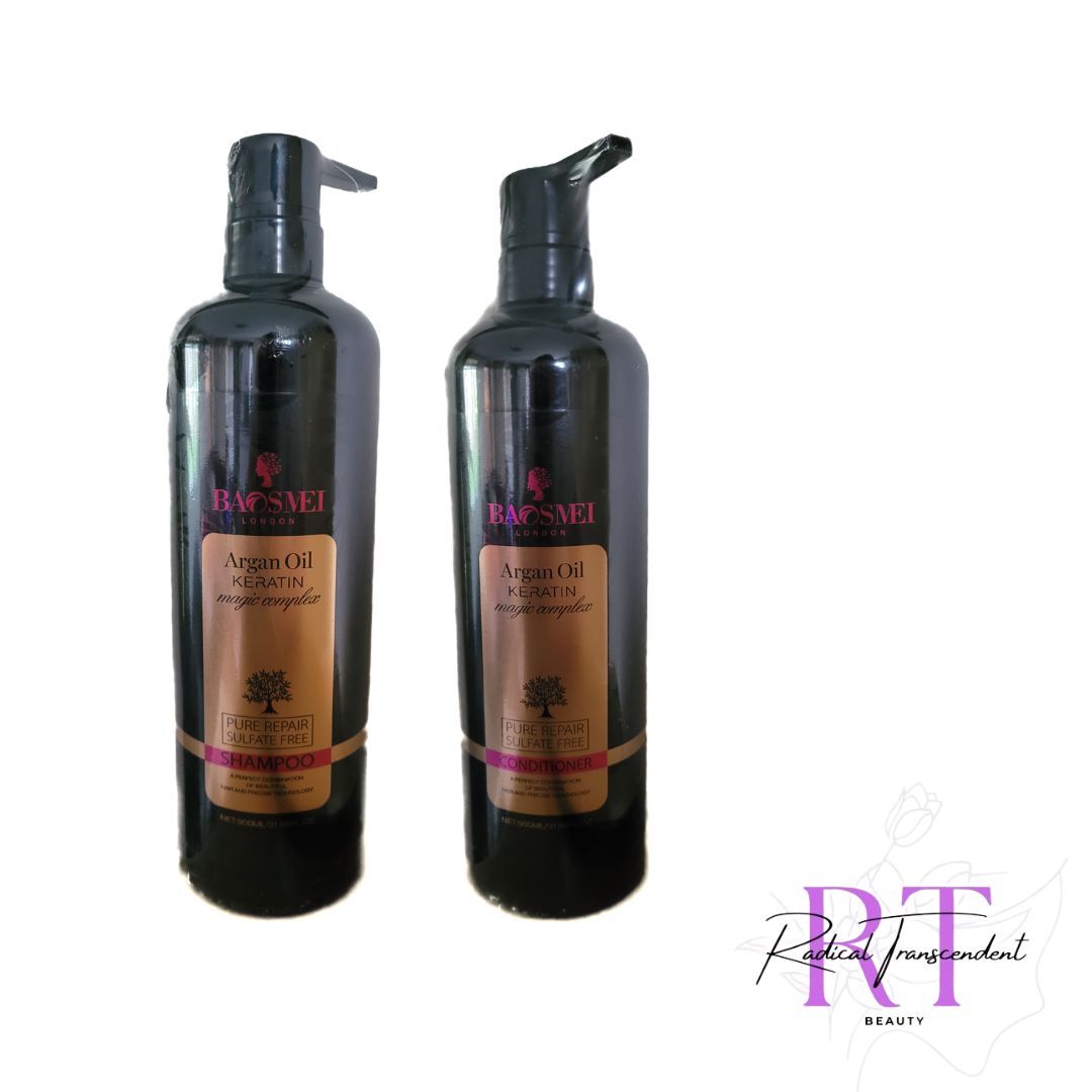 Baosmei London Argan Oil Keratin Shampoo & Conditioner 900ml