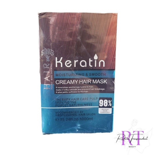 Hair Keratin Moisturizing & Smooth Creamy Hair Mask 1000ml