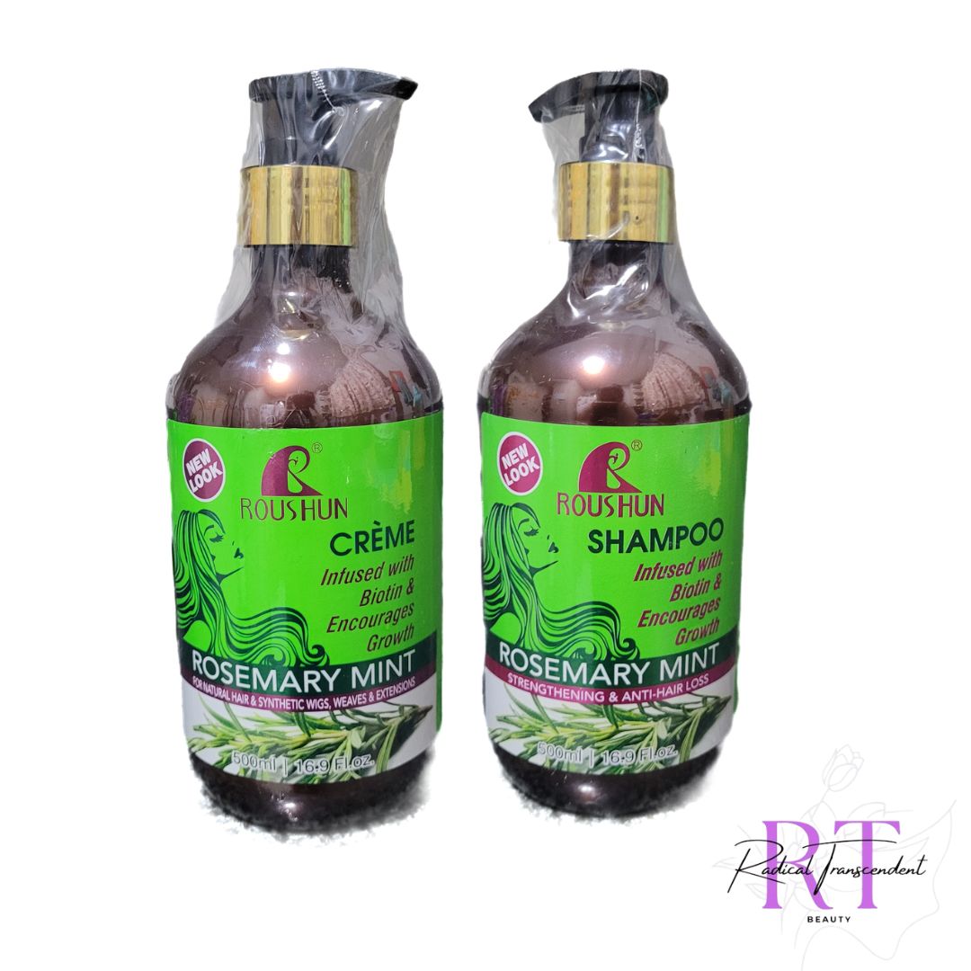 Roushun Rosemary Mint Strengthening & Anti-Hair Loss Shampoo & Conditioner 500ml