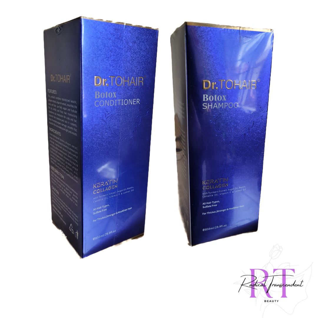 Dr. Tohair Botox Shampoo & Conditioner Keratin Collagen 850ml